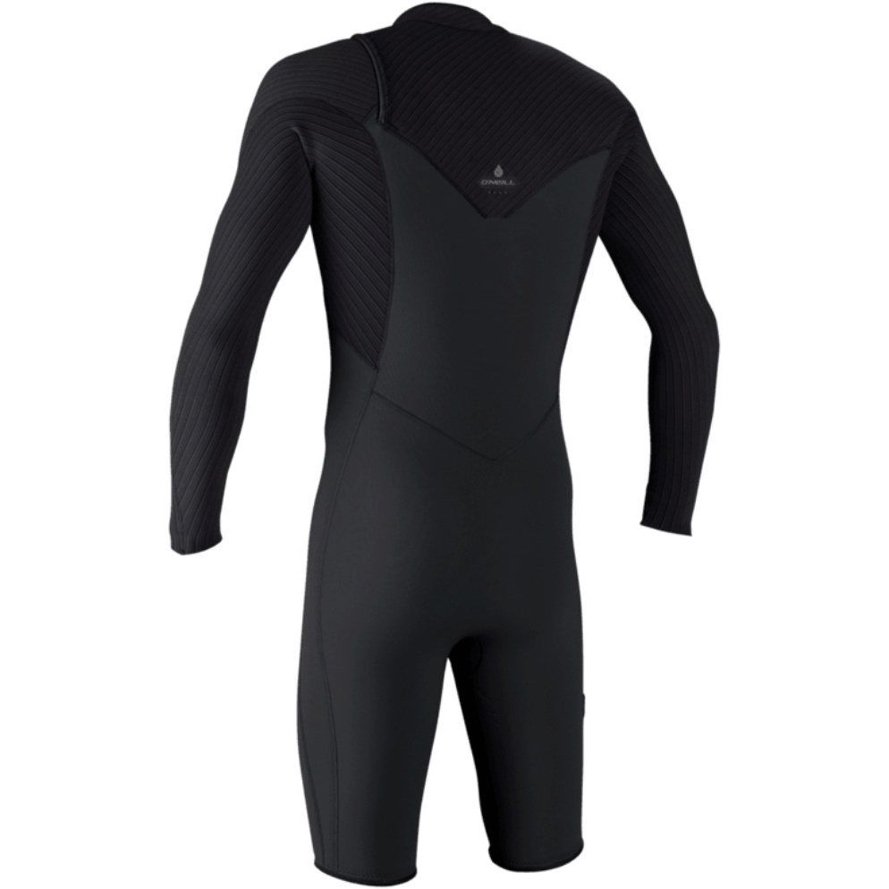 2026 O'Neill Mens Hyperfreak 2mm Chest Zip Long Sleeve Springsuit Wetsuit 5496 - Tempered Steel / Graphite